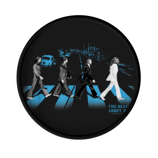 Discover Abbey Road street blues Wall Clocks