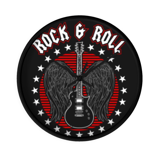 Discover Rock and Roll Rock 'n Roll Music Concert Wall Clocks