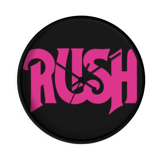Discover rush, rush logo, rush merch, rush band, rush rock band, rush officials Wall Clocks