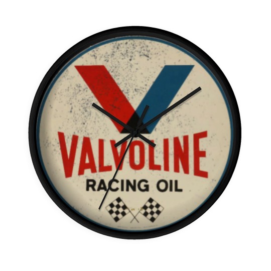 Discover Valvoline Racing Sign Wall Clocks