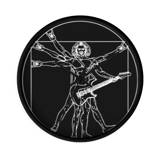 Discover Vitruvian Man Guitar Music Player Da Vinci Wall Clocks