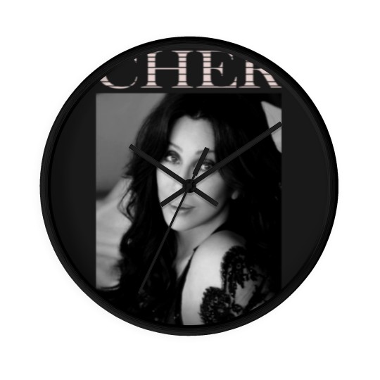 Discover Vintage Cher's Love Music Legends Live Forever - Shoop Shoop Wall Clocks
