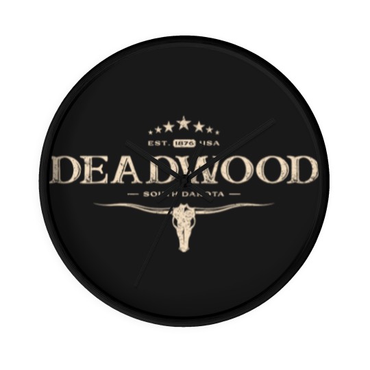 Discover deadwood south dakota 1876, a vintage and timeless keepsake premium t Wall Clocks