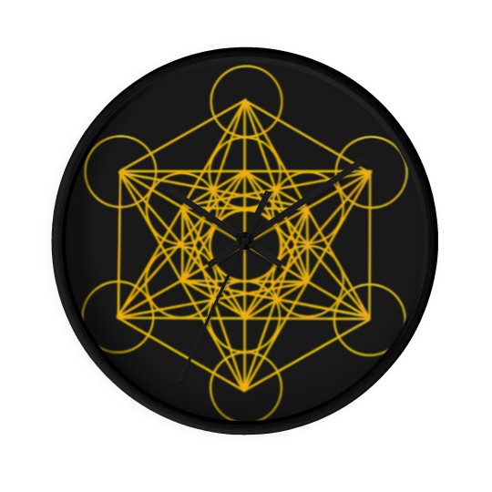 Discover Metatron Cube Gold Wall Clocks