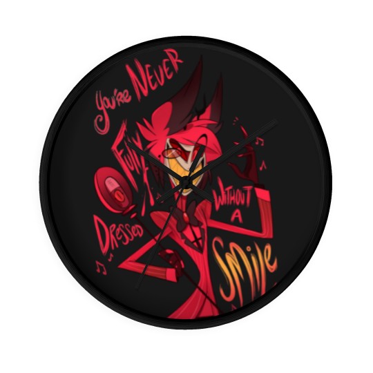 Discover alastor smile Wall Clocks, alastor Wall Clocks, alastor smile, charlie, vaggie, anime