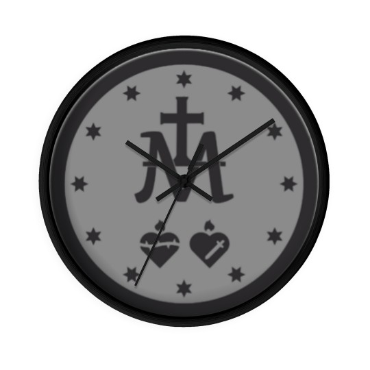 Discover Round Miraculous Medal Round Miraculous Medal Wall Clocks