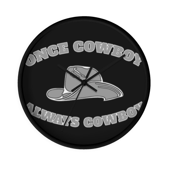 Discover Once cowboy always Cowboy Sherrif Western cowboy Wall Clocks