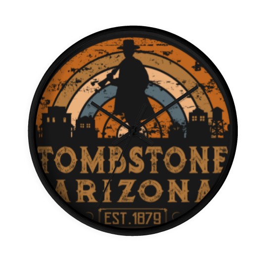Discover tombstone Arizonna az retro style wild west gift Wall Clocks