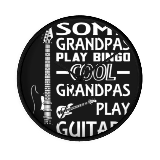Discover Some Grandpas play Bingo Cool Grandpas play Guitars Wall Clocks