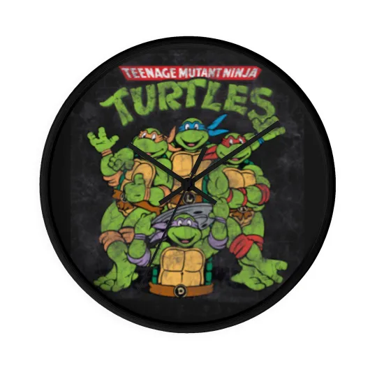 Discover Teenage Mutant Ninja Turtles Classic Retro Logo Wall Clocks