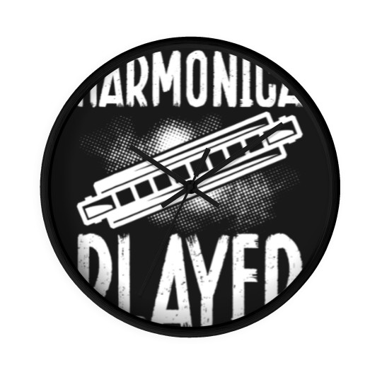 Discover Harmonica Player Design For French Harp Musician Harmonicist Wall Clocks