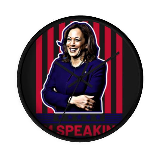 Discover Harris Kamala I'm Speaking Wall Clocks, Madam President Wall Clocks, Kamala Rally Wall Clocks, Presidential Election 2024 Wall Clocks