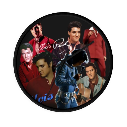 Discover Inspired Elvis Presley Graphic Signature T- Wall Clocks Gift For Fan