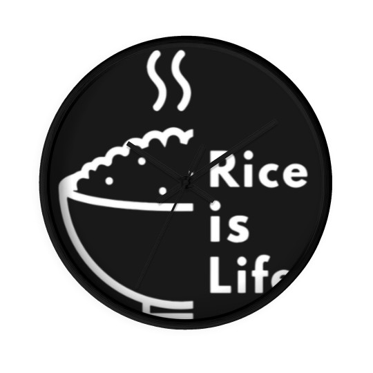 Discover Rice is Life. Tri-blend Wall Clocks