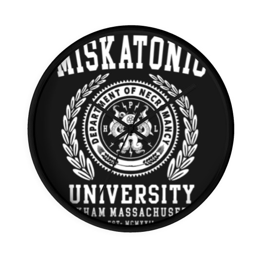 Discover CTHULU AND LOVECRAFT - MISKATONIC UNIVERSITY Wall Clocks