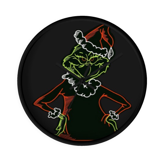 Discover Neon funny character - funny character Stole Christmas - Wall Clocks