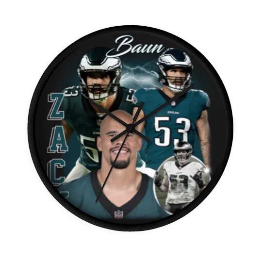 Discover Vintage 90s Graphic Style Zack Baun Wall Clocks, Zack Baun Wall Clocks, Vintage Sport Wall Clocks, Retro American Football Bootleg Gift