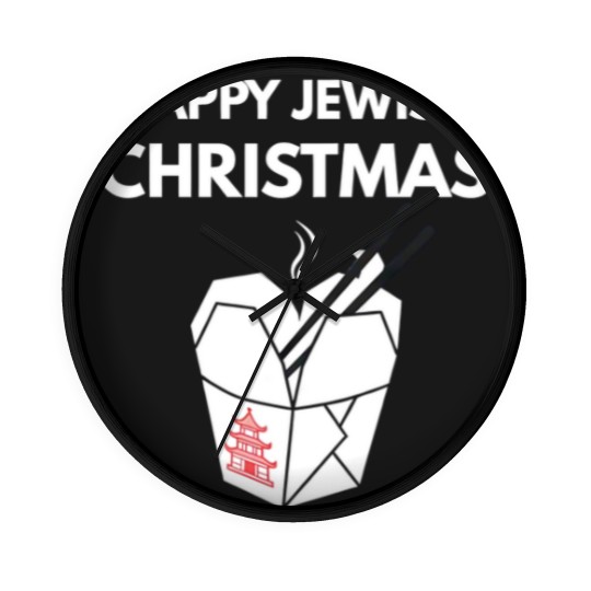 Discover Happy Jewish Christmas Wall Clocks Chinese Takeout- Hanukkah Wall Clocks