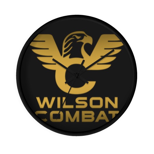 Discover wilson combat golden logo Wall Clocks