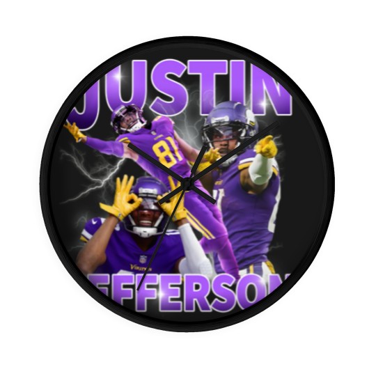 Discover Justin Jefferson Wall Clocks, Justin Jefferson Wall Clocks, Justin Jefferson Merch,Justin Jefferson Wall Clocks