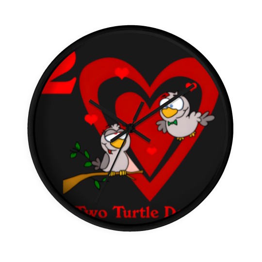 Discover Two Turtle Doves Wall Clocks