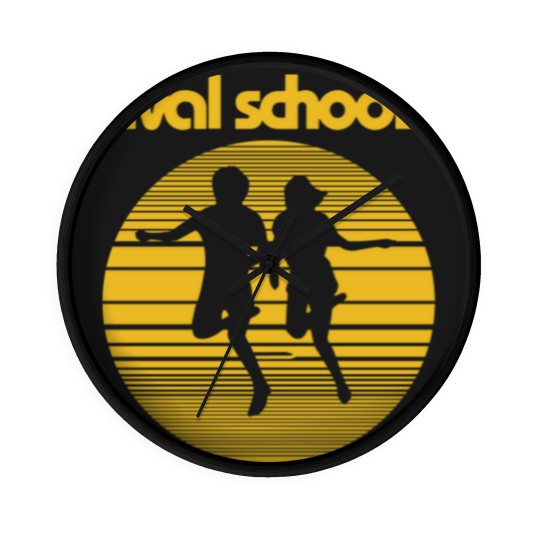 Discover Rival Schools Logo Yellow 17 Wall Clocks