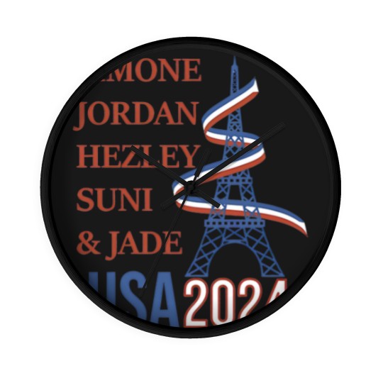 Discover Simone - Jordan - Hezley - Suni - Jade Wall Clocks, USA 2024 Olympics Wall Clocks