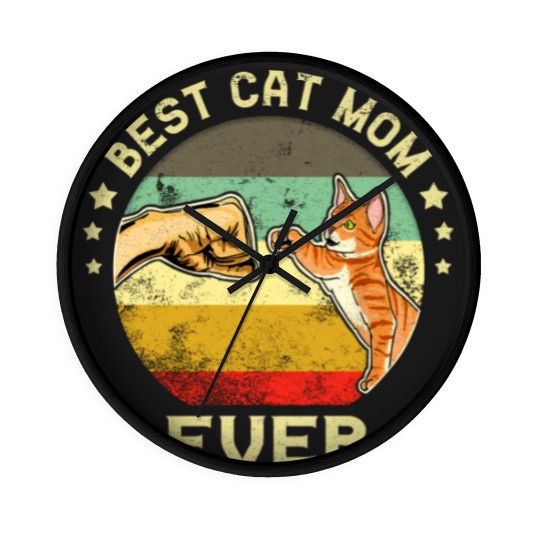 Discover BEST CAT MOM EVER - Best Cat Mom Ever - Wall Clocks
