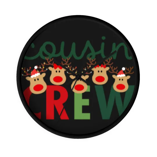 Discover Cousin deer crew Wall Clocks, Cousin Crew Christmas Wall Clocks