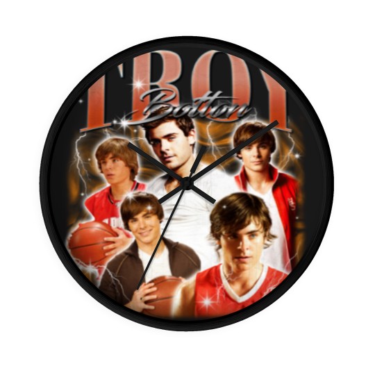 Discover Troy Bolton 90's Wall Clocks, Troy Bolton Bootleg Tees, Troy Bolton Fans Gifts