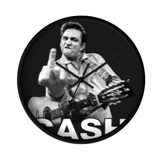Discover Johnny Cash Unisex Wall Clocks: Finger