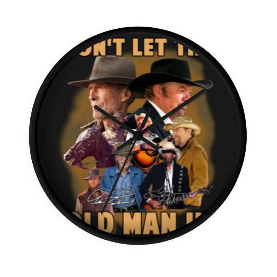 Discover Toby Keith Don't Let The Old Man In Signatures Wall Clocks Gift For Fans