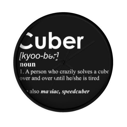 Discover Competitive Puzzle Cuber definition Speed Cubing Vintage Wall Clocks