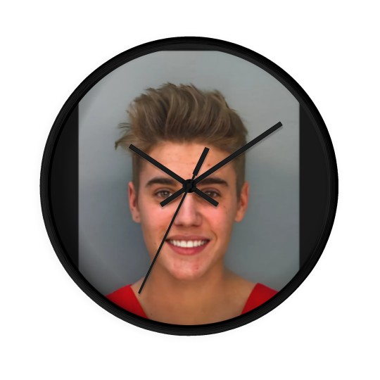 Discover Justin Bieber Mugshot Wall Clocks, Justin Bieber Wall Clocks