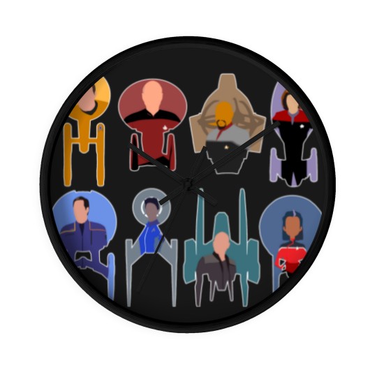 Discover Trek ships & captains 2020 Wall Clocks