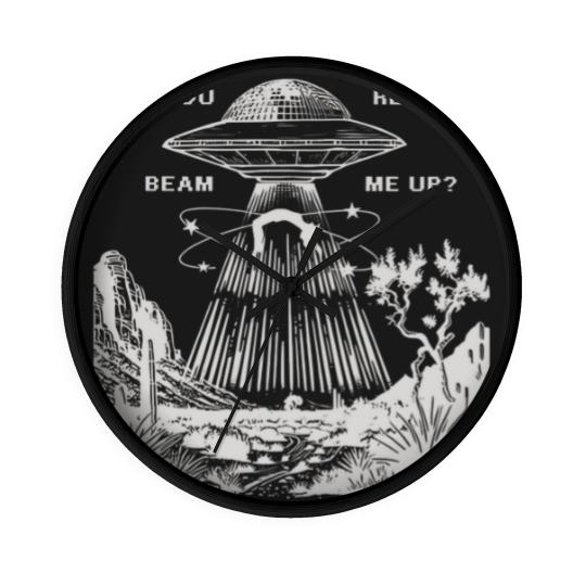 Discover Down Bad, Did Your Really Beam Me Up, Vintage Graphic Wall Clocks