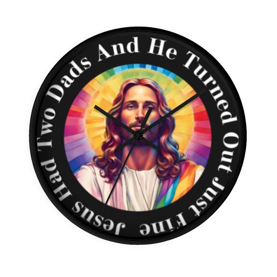 Discover Jesus Pride Wall Clocks | LGBTQ+ Jesus | Gay Jesus Wall Clocks | Gay Jesus