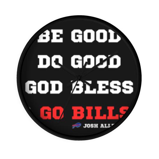 Discover MVP Josh Allen Wall Clocks, Be Good, Do Good, God Bless, Go Bills Wall Clocks