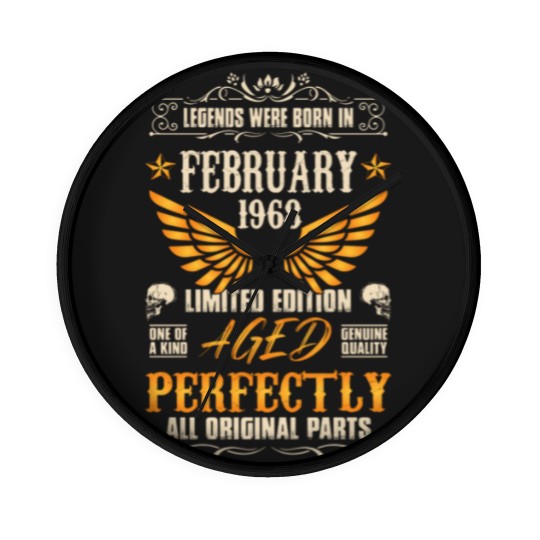 Discover Legends Were Born In February 1968 - Rocker Biker Wall Clocks