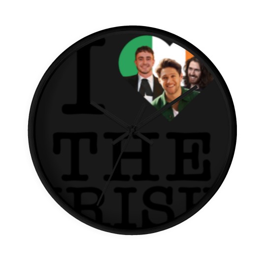 Discover I love heart the irish Niall Horan Hozier Paul Mescal Classic Wall Clocks