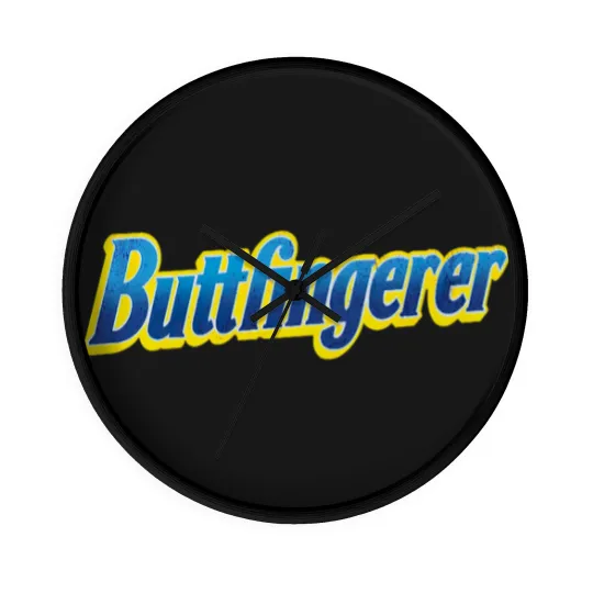 Discover Butterfingerer Adult Funny Wall Clocks, Butterfinger Parody Wall Clocks