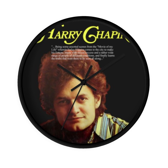 Discover Harry Chapin Cherry Wood Gold Orange Wall Clocks