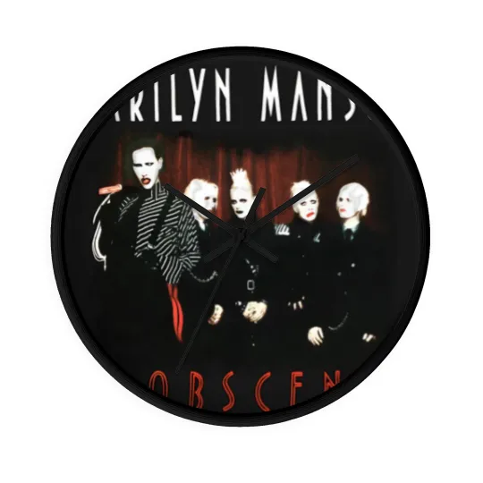 Discover Marilyn Manson mOBSCENE Wall Clocks, Vintage Alt Goth Rock Music