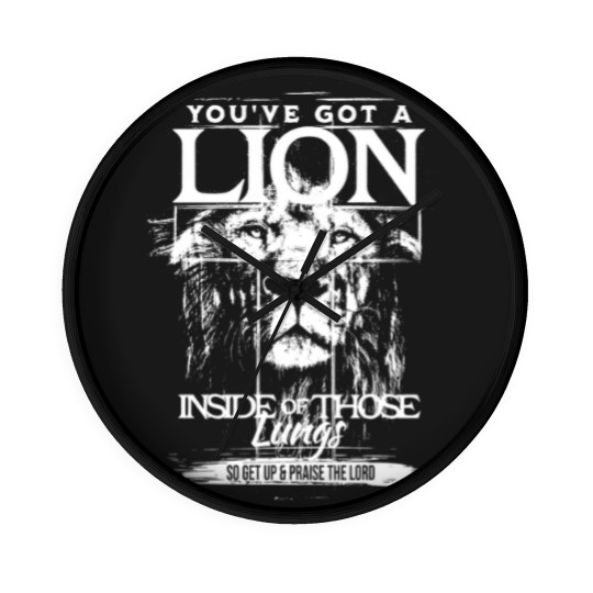 Discover Christian  Wall Clocks - You've Got A Lion Inside Of Those Lungs White Wall Clocks