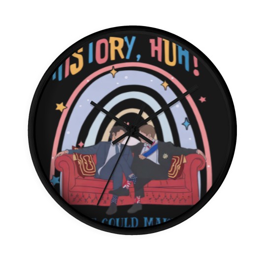Discover History, Huh? Wall Clocks, Red White and Royal Blue