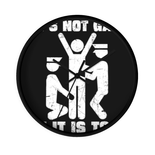 Discover It Is Not Gay If It's TSA Security Black Cotton Wall Clocks