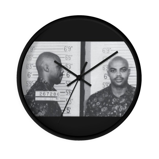 Discover Charles Barkley Mugshot Wall Clocks, Charles Barkley Wall Clocks
