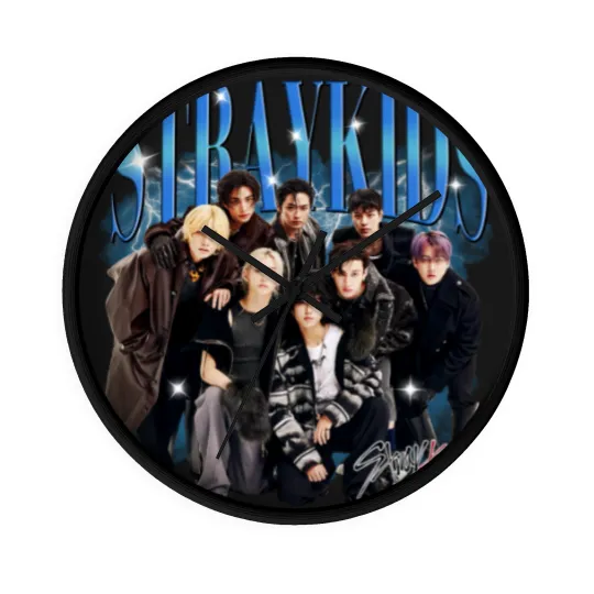 Discover Stray Kids Vintage 90s Bootleg Wall Clocks, Stray Kids Tour 2025 Wall Clocks
