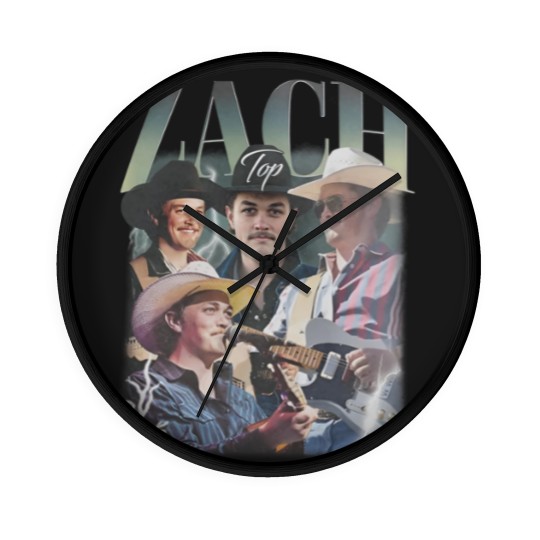 Discover Vintage Zach Top Country Music Festival 2025 Rap Wall Clocks, Singer Band king of country Wall Clocks