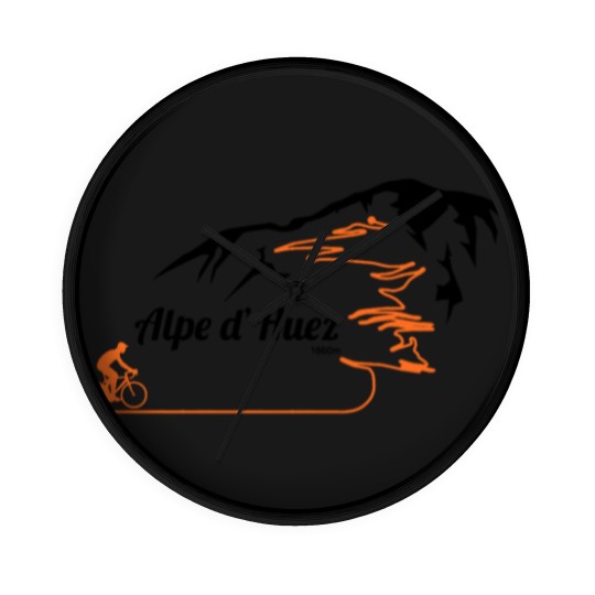 Discover Alpe d'Huez Cycling Print Socks Wall Clocks